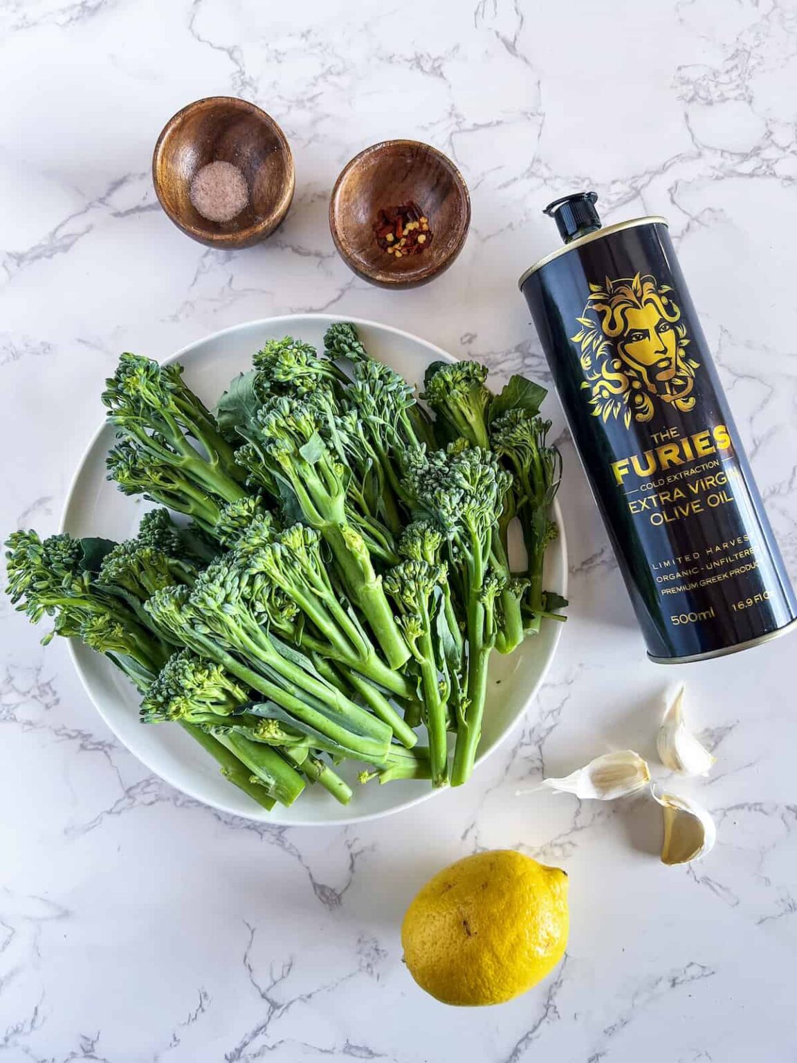 Sauteed Baby Broccoli (Broccoletti) with Lemon and Garlic Big